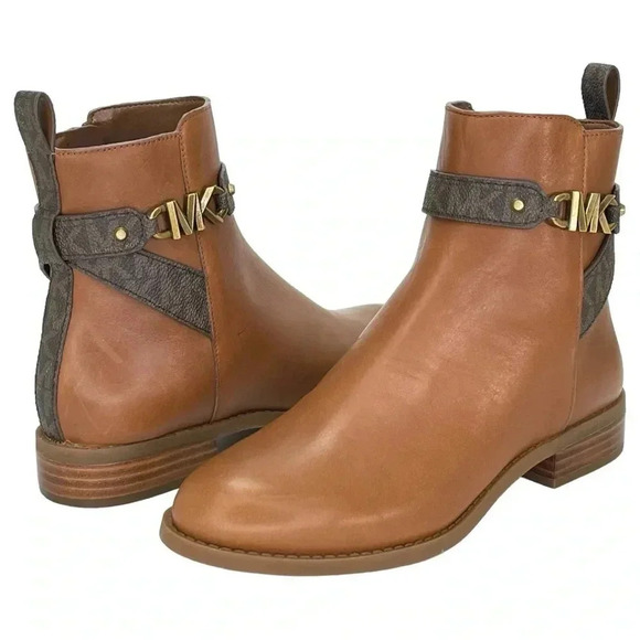 Michael Kors Farrah Saddle Leather Womens Ankle Boots Size 5M - Picture 13 of 13